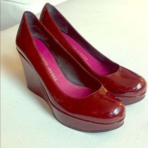 Cranberry Wedge Platforms